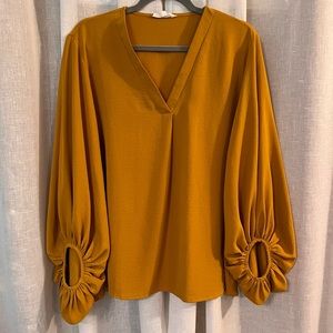 Metro Mustard Blouse
